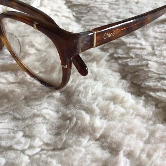 Chloe Eyewear Eyeglasses CE2612 282 Cateye Tortoise Frame - Damaged/Repaired - Picture 8 of 16
